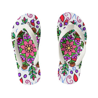Floral Mandala Sandle Kid's Flip Flops
