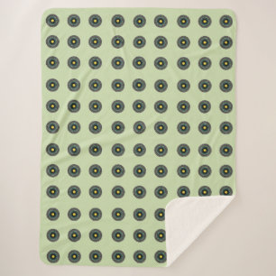 Floral Mandala Seamless Pattern Sherpa Blanket