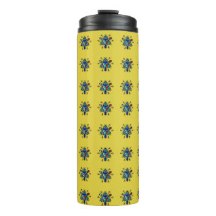 Floral Mandala Seamless Pattern Thermal Tumbler