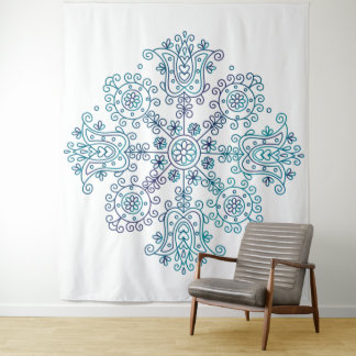 Floral Mandala Tapestry