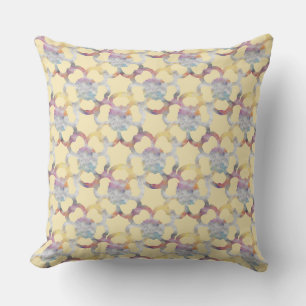 Floral Marble Trellis Sunshine Throw Pillow