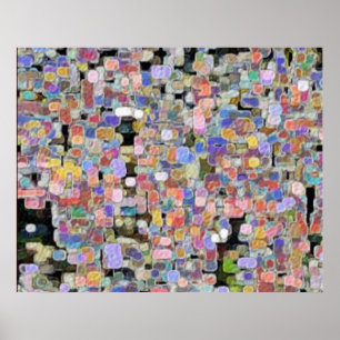 Floral Marbles - large Poster