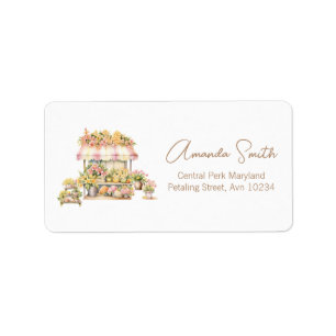 Floral Market Love In Bloom Bridal Shower Address Label
