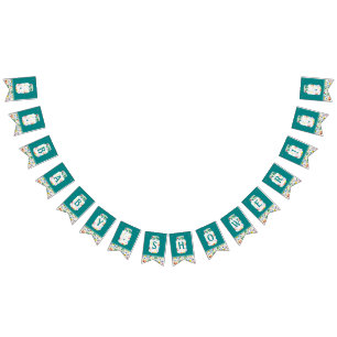 Floral Mason Jar Baby Shower Bunting Flags