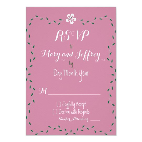 Floral Matching Wedding RSVP Cards