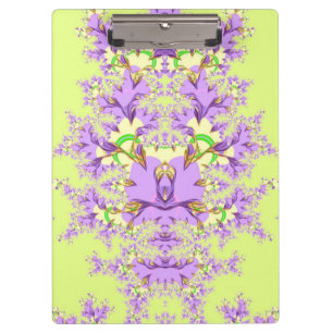 FLORAL ~ Mauve, Yellow and Green design  Clipboard