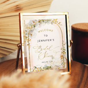 Floral Meadow Bridal Shower Welcome  Poster