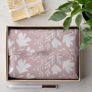 Floral Meadow Dreams Botanical Silhouettes blush Tissue Paper