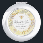 Floral meant to bee bridal shower compact mirror<br><div class="desc">Floral meant to bee bridal shower Compact Mirror
Matching items available.</div>