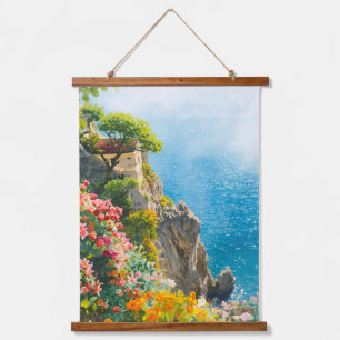 Floral Mediterranean  Hanging Tapestry