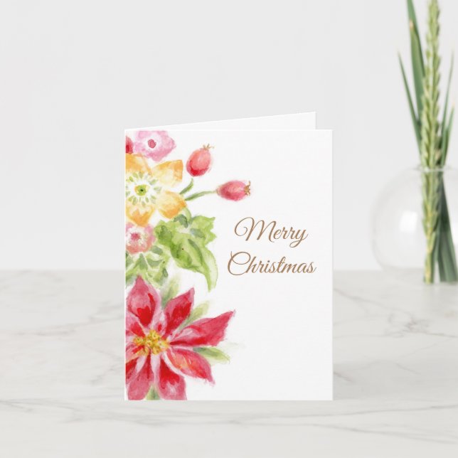 Floral Medley Joyeux Noël Carte de voeux (Devant)