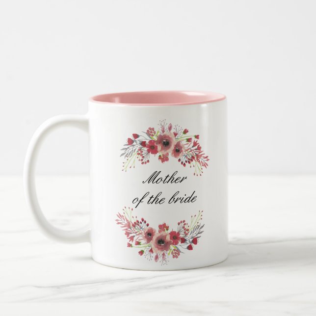 Floral Mère De La Mug De Mariée (Gauche)