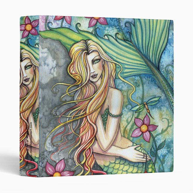 Floral Mermaid Binder by Molly Harrison (Front/Spine)