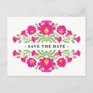 Floral Mexicain Enregistrer La Date Carte Postale