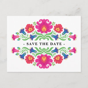Floral Mexicain Enregistrer La Date Carte Postale