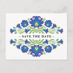 Floral Mexicain Enregistrer La Date Carte Postale