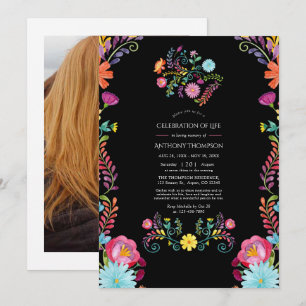 Floral Mexican Fiesta Celebration of Life Invitation