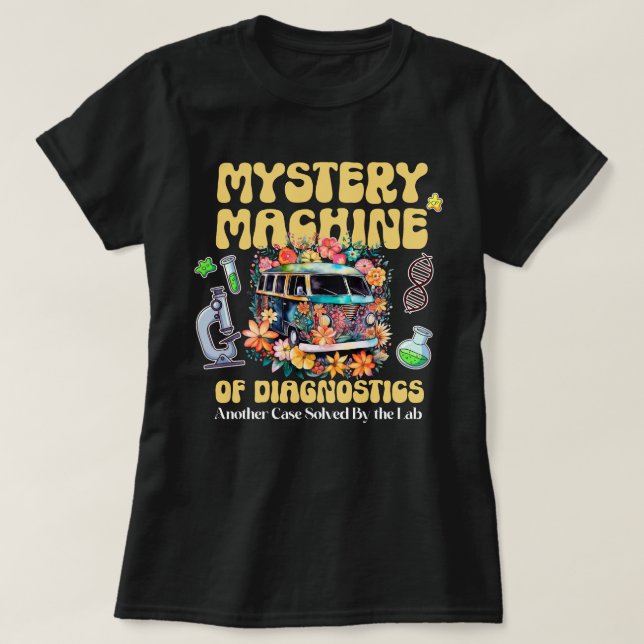 Floral Microbiology Medical Humour Science Lab Tec T-Shirt (Design Front)