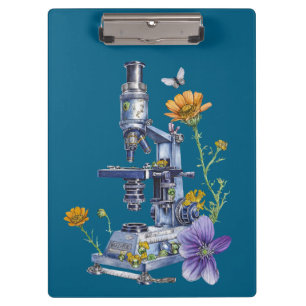 Floral Microscope Clipboard