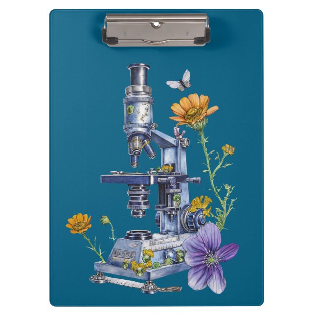 Floral Microscope Clipboard (Front)