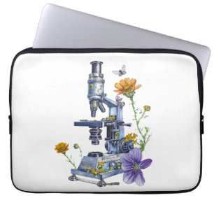 Floral Microscope Laptop Sleeve