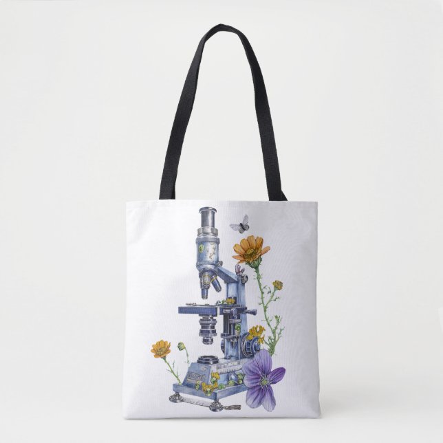 Floral Microscope Tote Bag (Front)