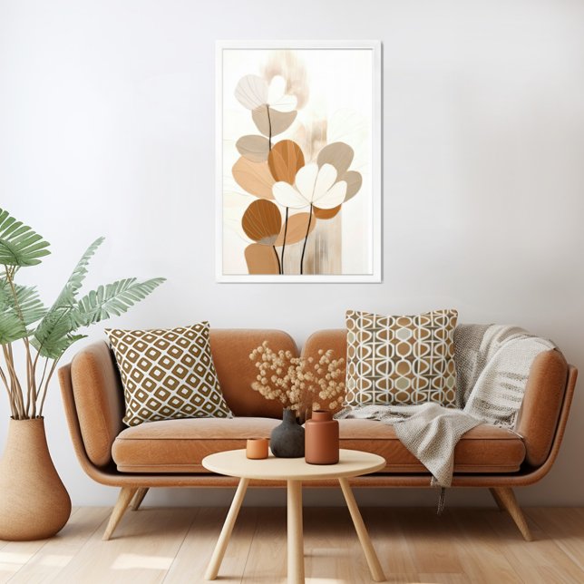 Floral Mid Century Modern Boho Print (Unleash your inner art enthusiast with Wild on Flowers gallery quality Giclee print artwork. )