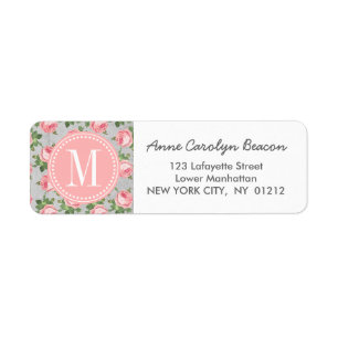 Floral minable et chic de rose de cru personnalis