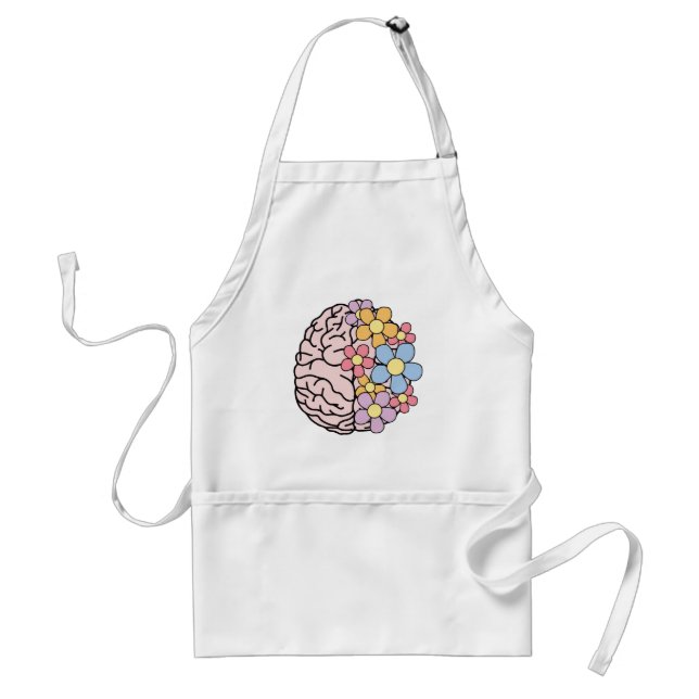 Floral Mind Brain Standard Apron (Front)