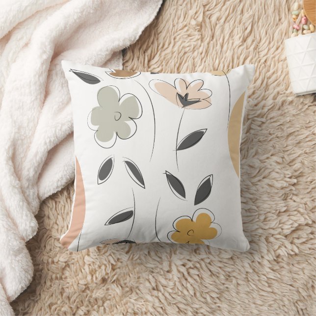 Floral Minimalist Pillow (Blanket)