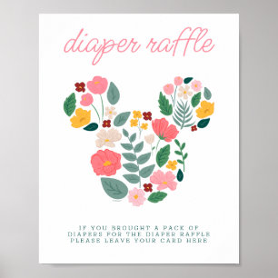 Floral Minnie Mouse Baby Shower Poster