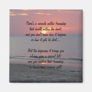 Floral Miracle Of Friendship Poem Magnet