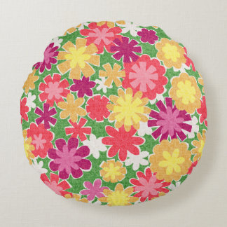 Floral Mix Round Pillow