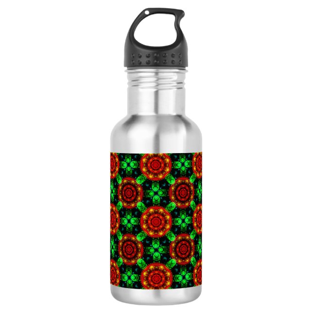 Floral Modern Boho Elegant Abstract Pattern #504 532 Ml Water Bottle (Front)