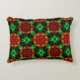 Floral Modern Boho Elegant Abstract Pattern #504 Accent Pillow