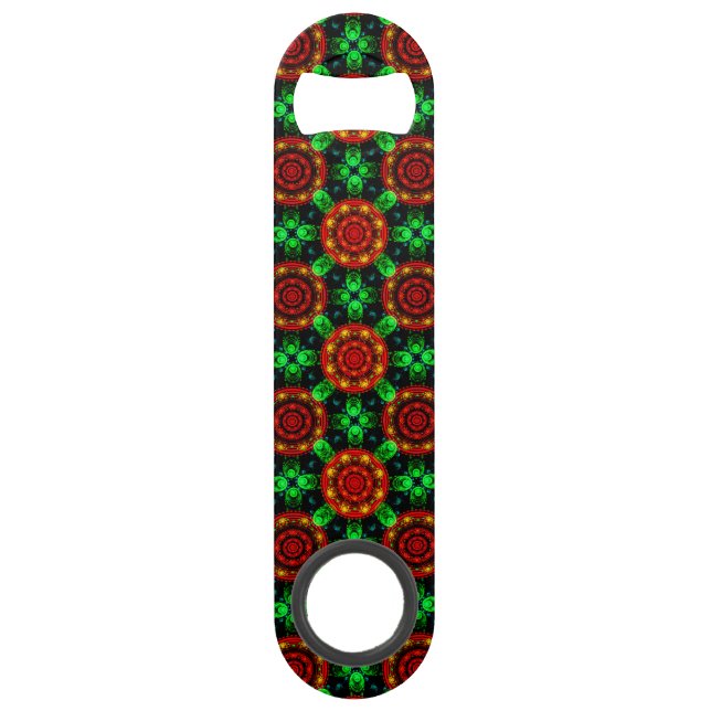 Floral Modern Boho Elegant Abstract Pattern #504 Bar Key (Front)