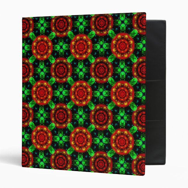 Floral Modern Boho Elegant Abstract Pattern #504 Binder (Front/Inside)