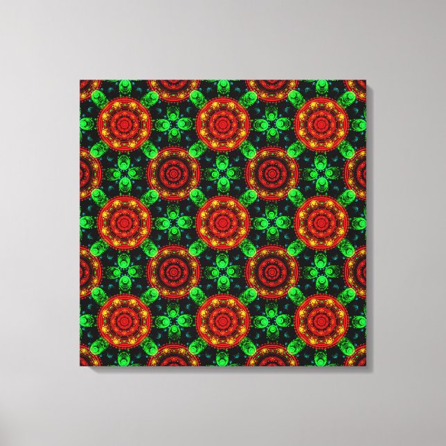 Floral Modern Boho Elegant Abstract Pattern #504 Canvas Print (Front)