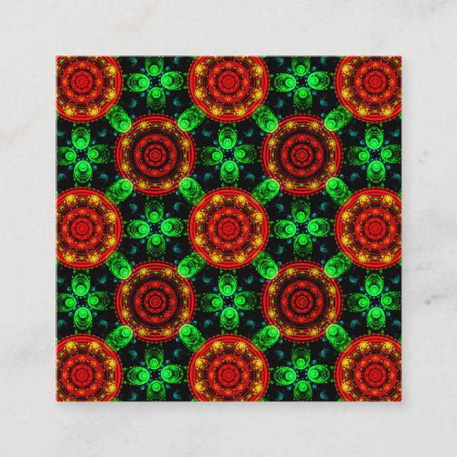 Floral Modern Boho Elegant Abstract Pattern #504 Enclosure Card (Front)