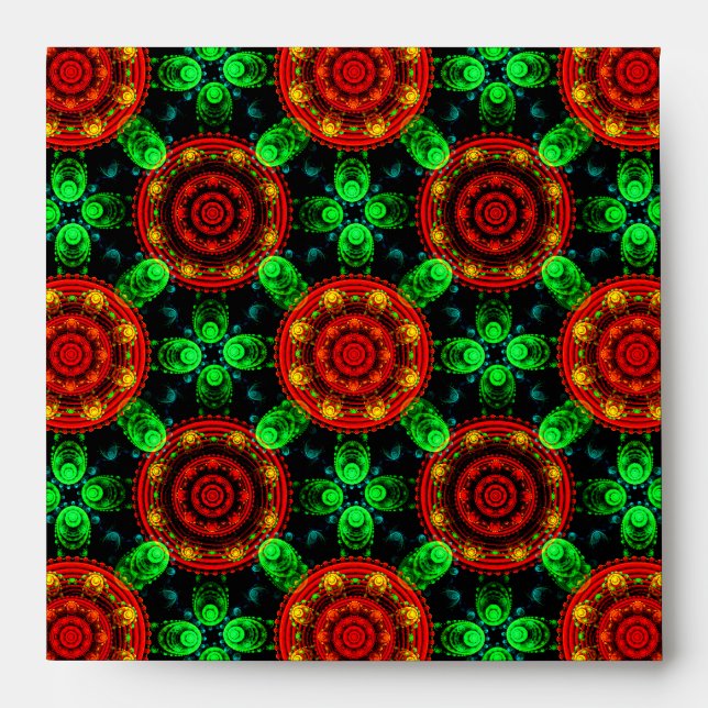 Floral Modern Boho Elegant Abstract Pattern #504 Envelope (Front)