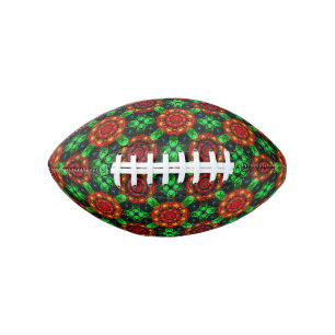 Floral Modern Boho Elegant Abstract Pattern #504 Football
