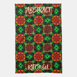 Floral Modern Boho Elegant Abstract Pattern #504 Kitchen Towel