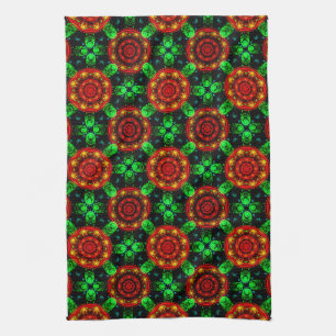 Floral Modern Boho Elegant Abstract Pattern #504 Kitchen Towel