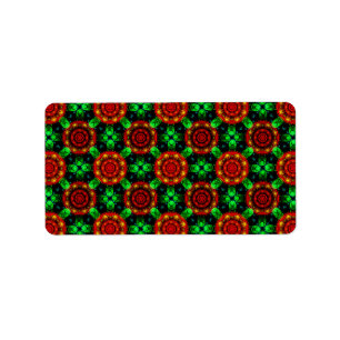 Floral Modern Boho Elegant Abstract Pattern #504 Label