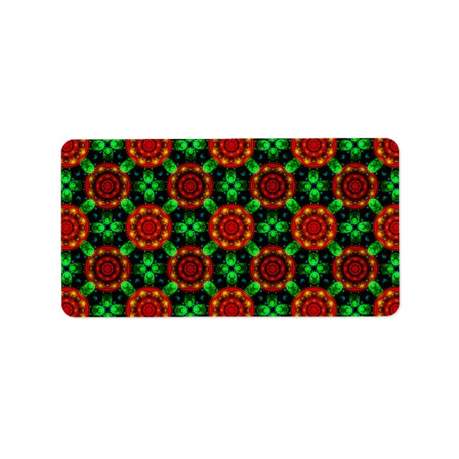 Floral Modern Boho Elegant Abstract Pattern #504 Label (Front)