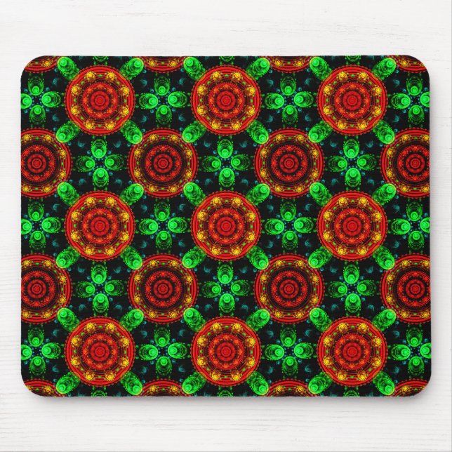 Floral Modern Boho Elegant Abstract Pattern #504 Mouse Pad (Front)