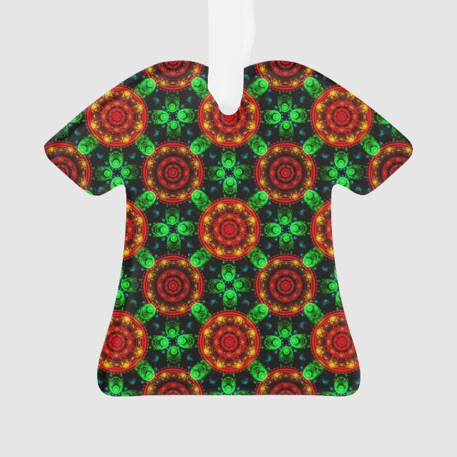 Floral Modern Boho Elegant Abstract Pattern #504 Ornament (Front)
