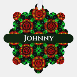 Floral Modern Boho Elegant Abstract Pattern #504 Ornament Card