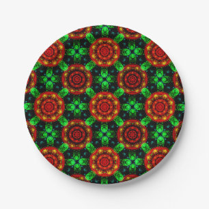 Floral Modern Boho Elegant Abstract Pattern #504 Paper Plate