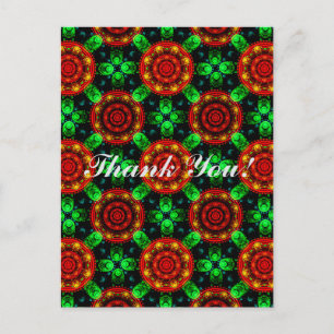 Floral Modern Boho Elegant Abstract Pattern #504 Postcard